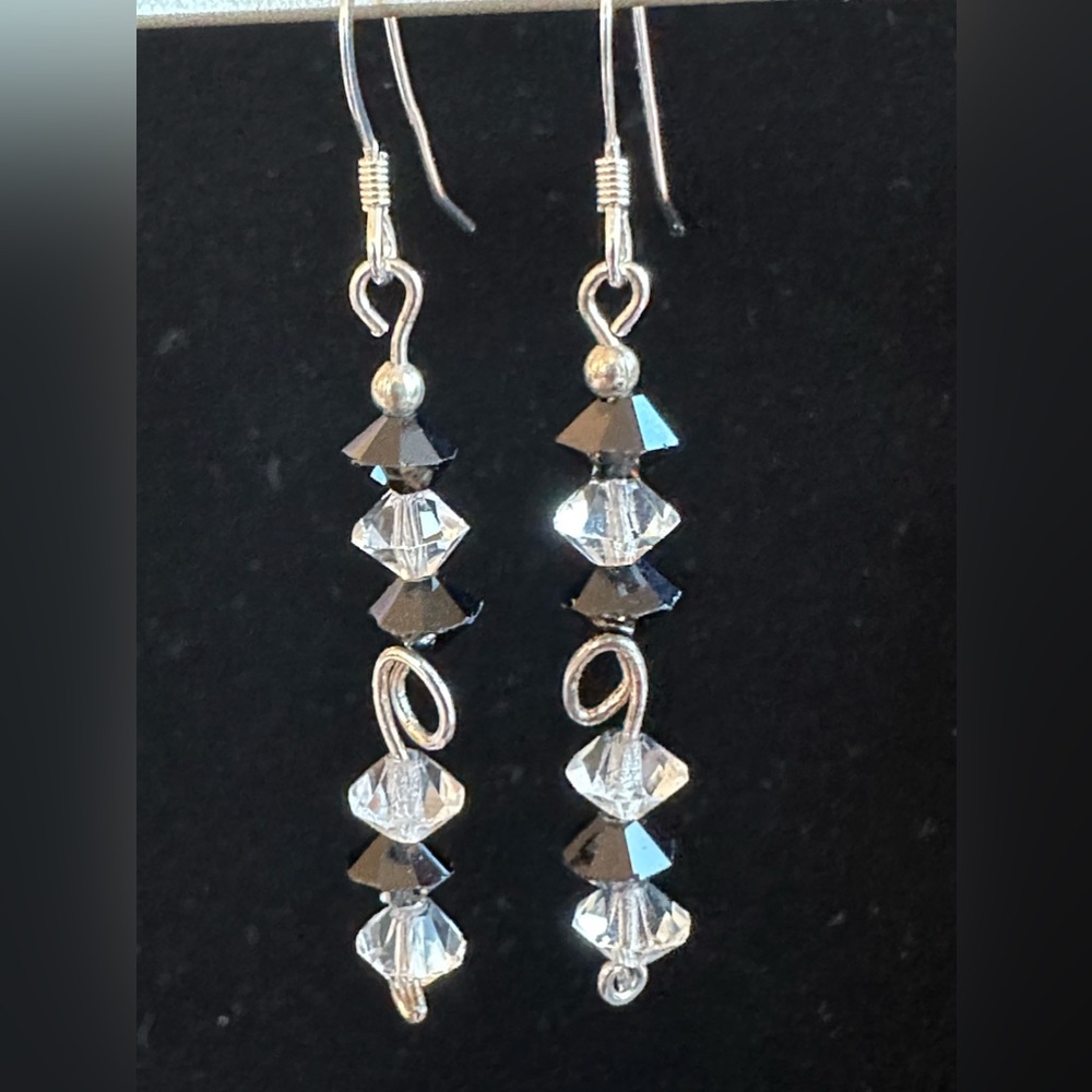 Sterling Silver and Vintage Crystal Earrings
Handmade by Shanstone Jewelry!!